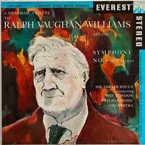 Ralph Vaughan Williams, Sir Adrian Boult, The London Philharmonic Orchestra - Symphony No. 9 In E Minor download mp3 flac